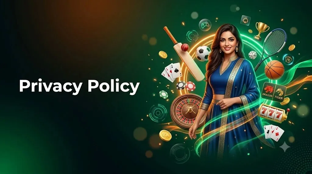 Fairplay Privacy Policy banner featuring sports betting, casino games, secure user data protection, and responsible online gaming platform.
